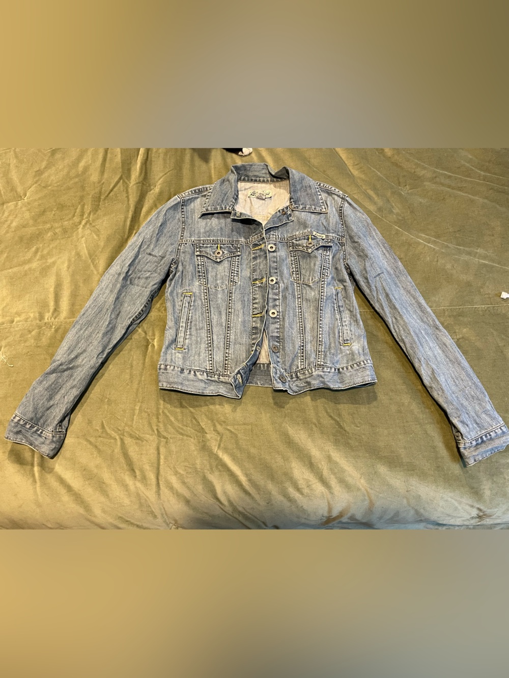 Vintage Lucky Brand Light Blue Denim Jacket